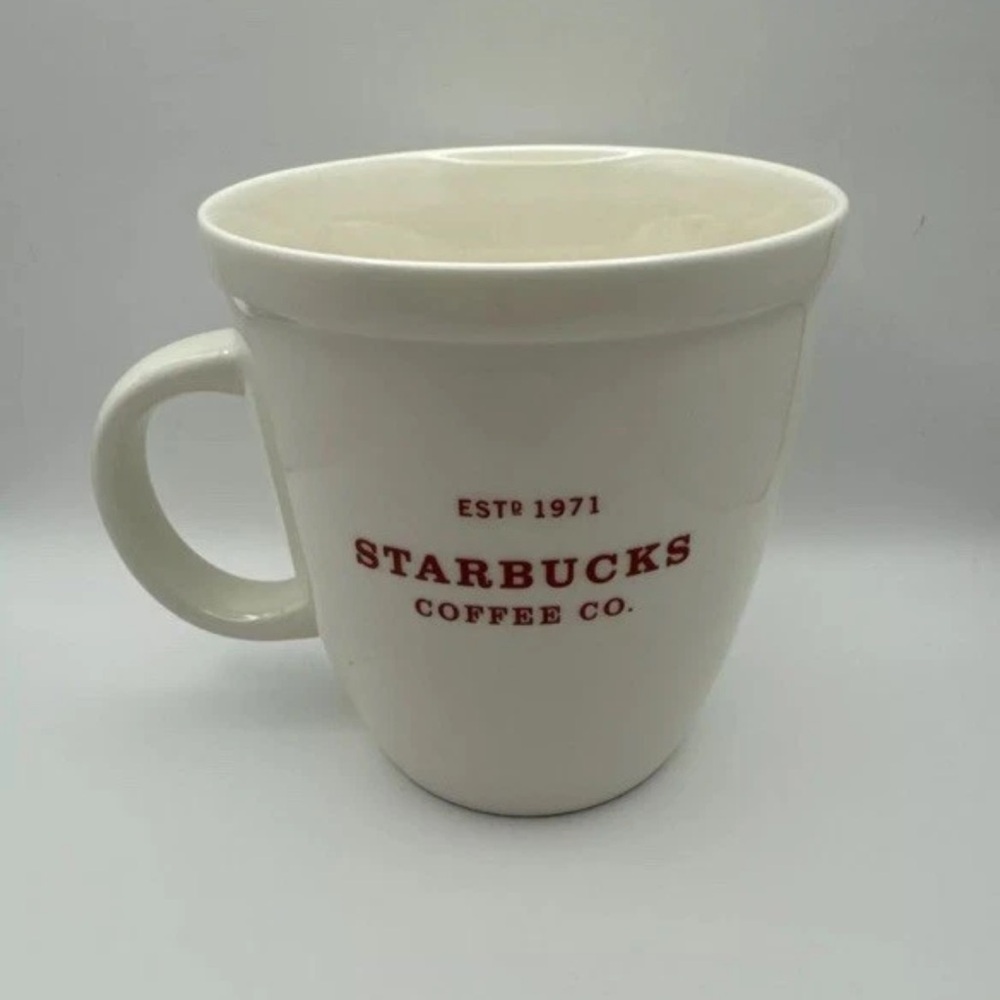 Y2K Starbucks Coffee Company Barista Holiday Mug 2007 With Red Logo 18 Ounces